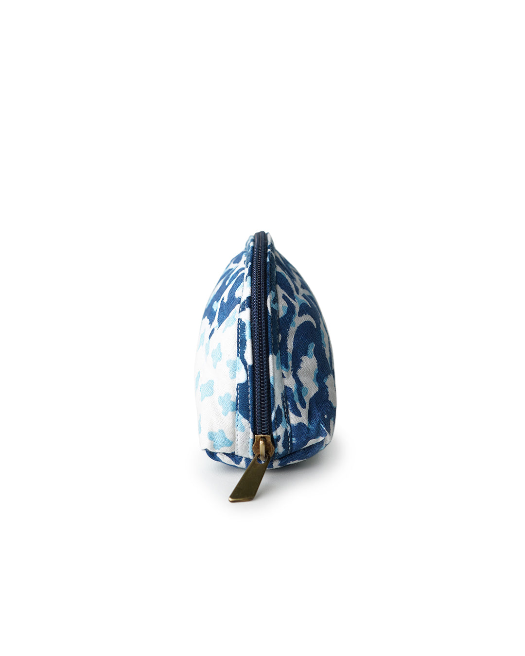 Botanical Bliss Blue - Curved Coin Pouch