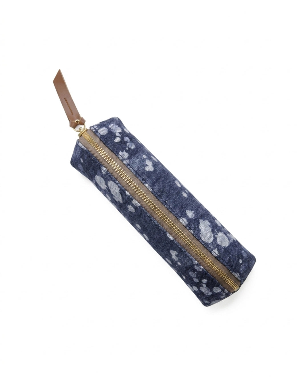 Denim Stipples - D Shape Pencil Pouch