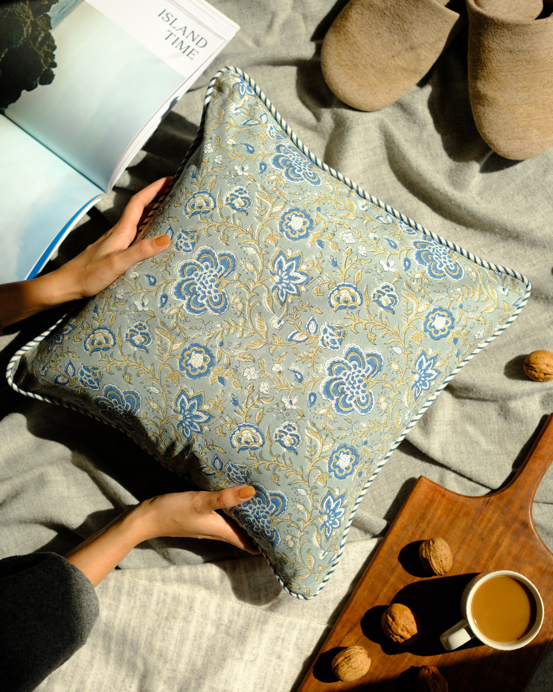 Nature's Canvas Floral Cushion Cover