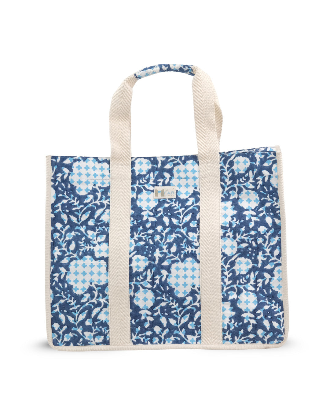 Botanical Bliss Blue - Square Tote