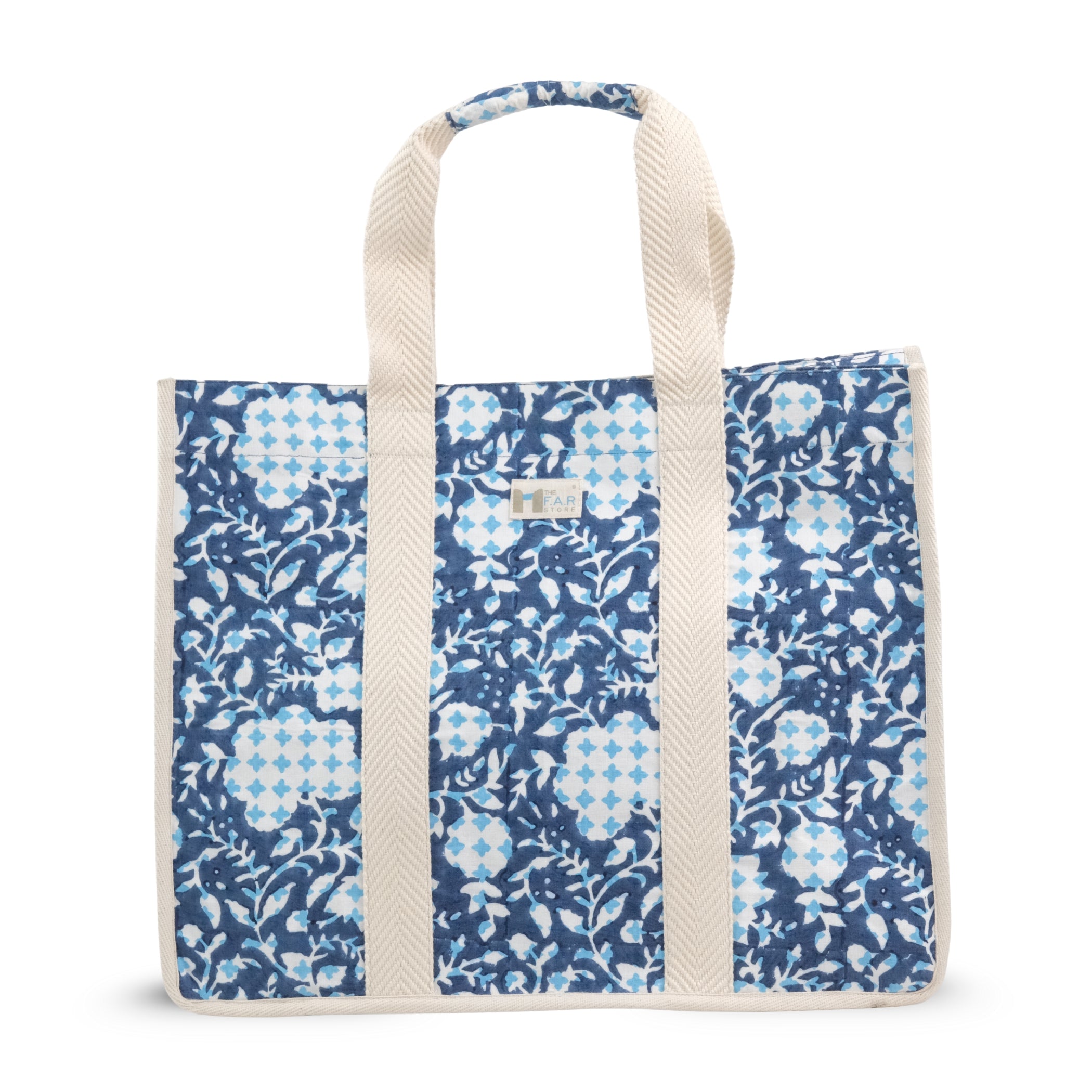 Square Tote - Botanical Bliss (Blue)