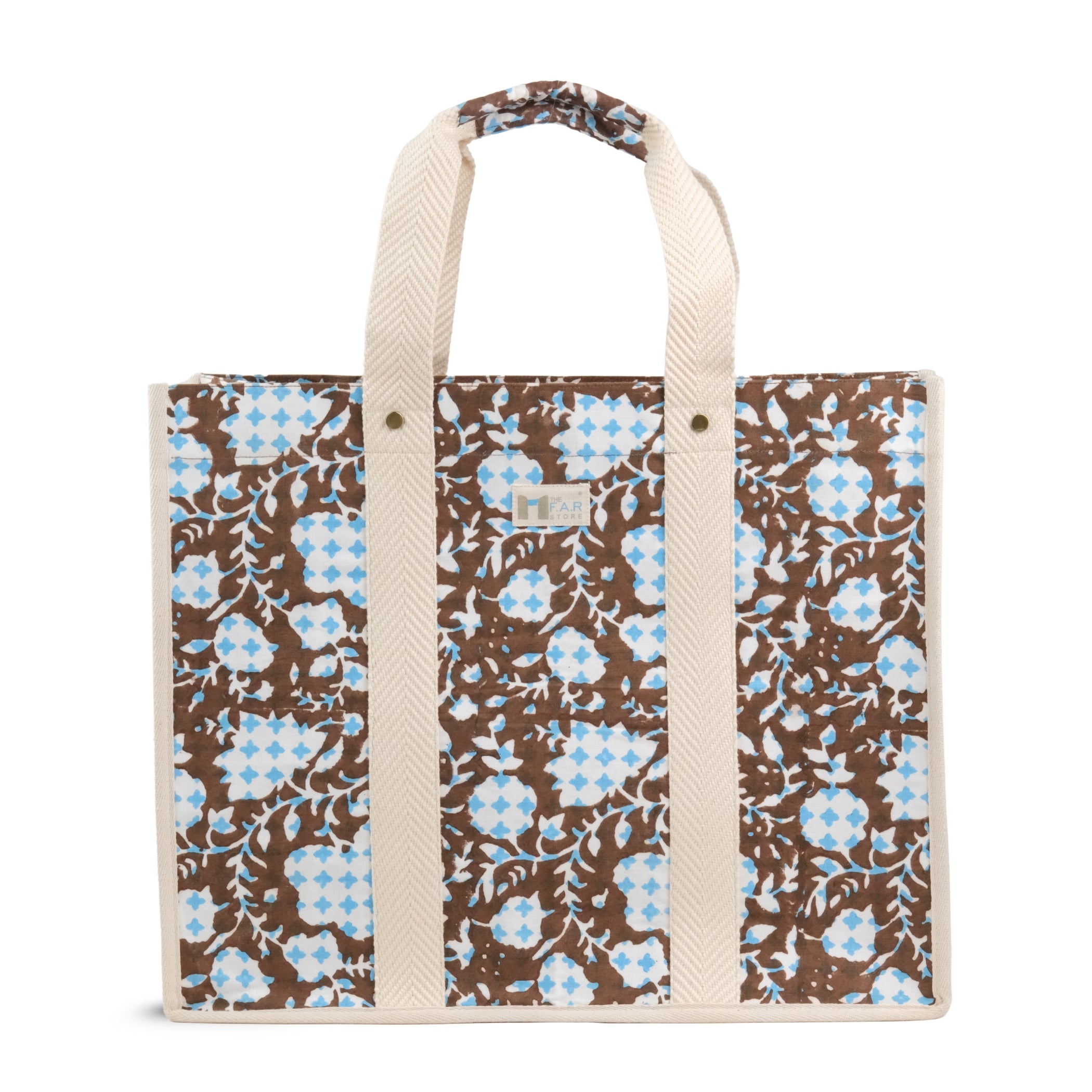 Square Tote - Botanical Bliss (Brown)