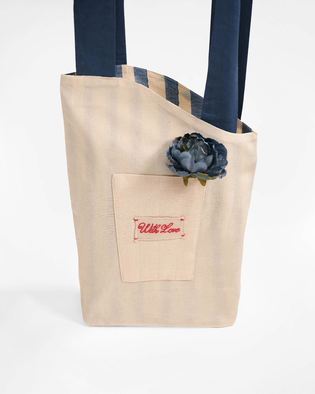 Reversible Blue Bouquet Bag (S)