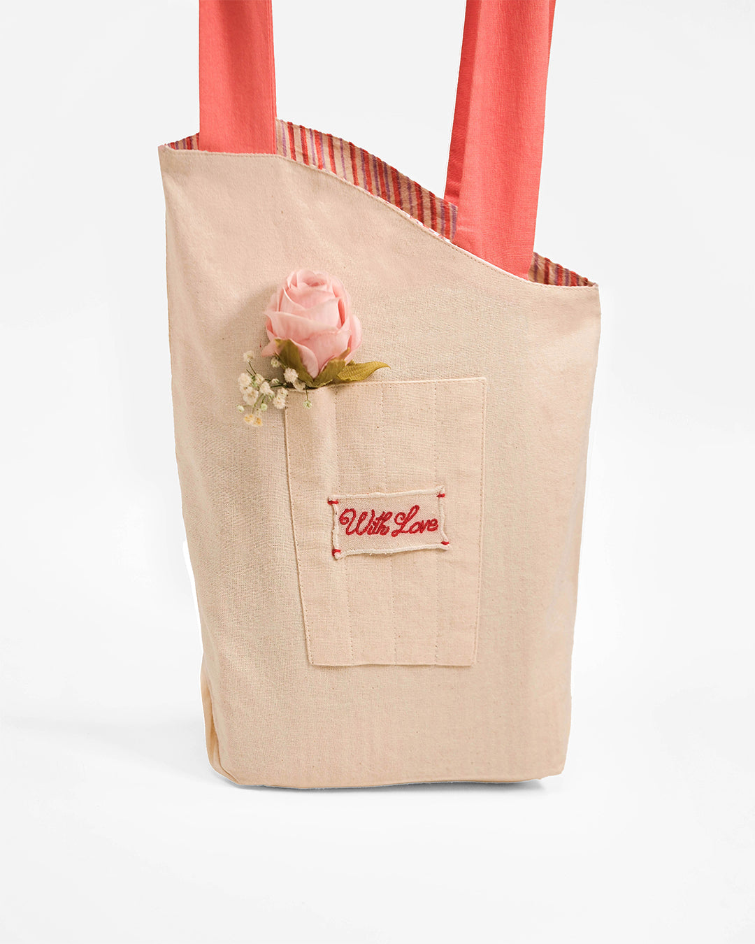 Reversible Bottle Coral Bouquet Bag (S)