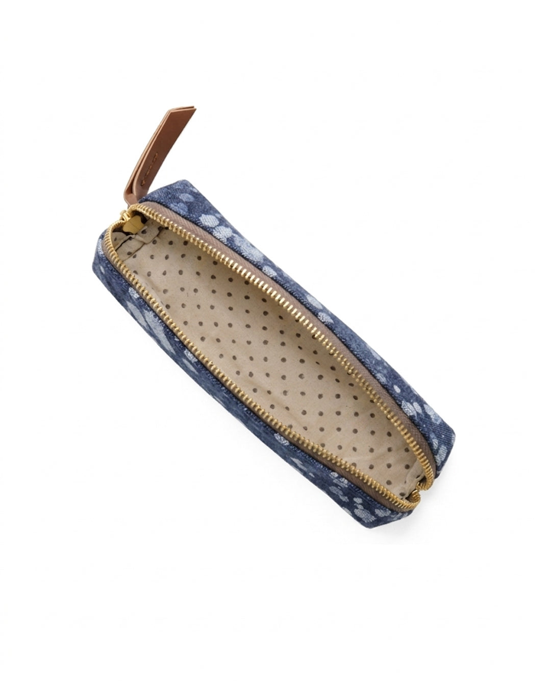 Denim Stipples - D Shape Pencil Pouch