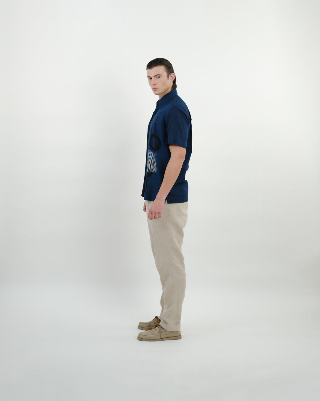Black & Blue Ajrakh Short Sleeve Shirt