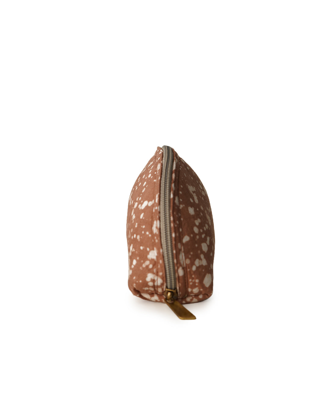 Mocha Mousse Stipples - Curved Coin Pouch