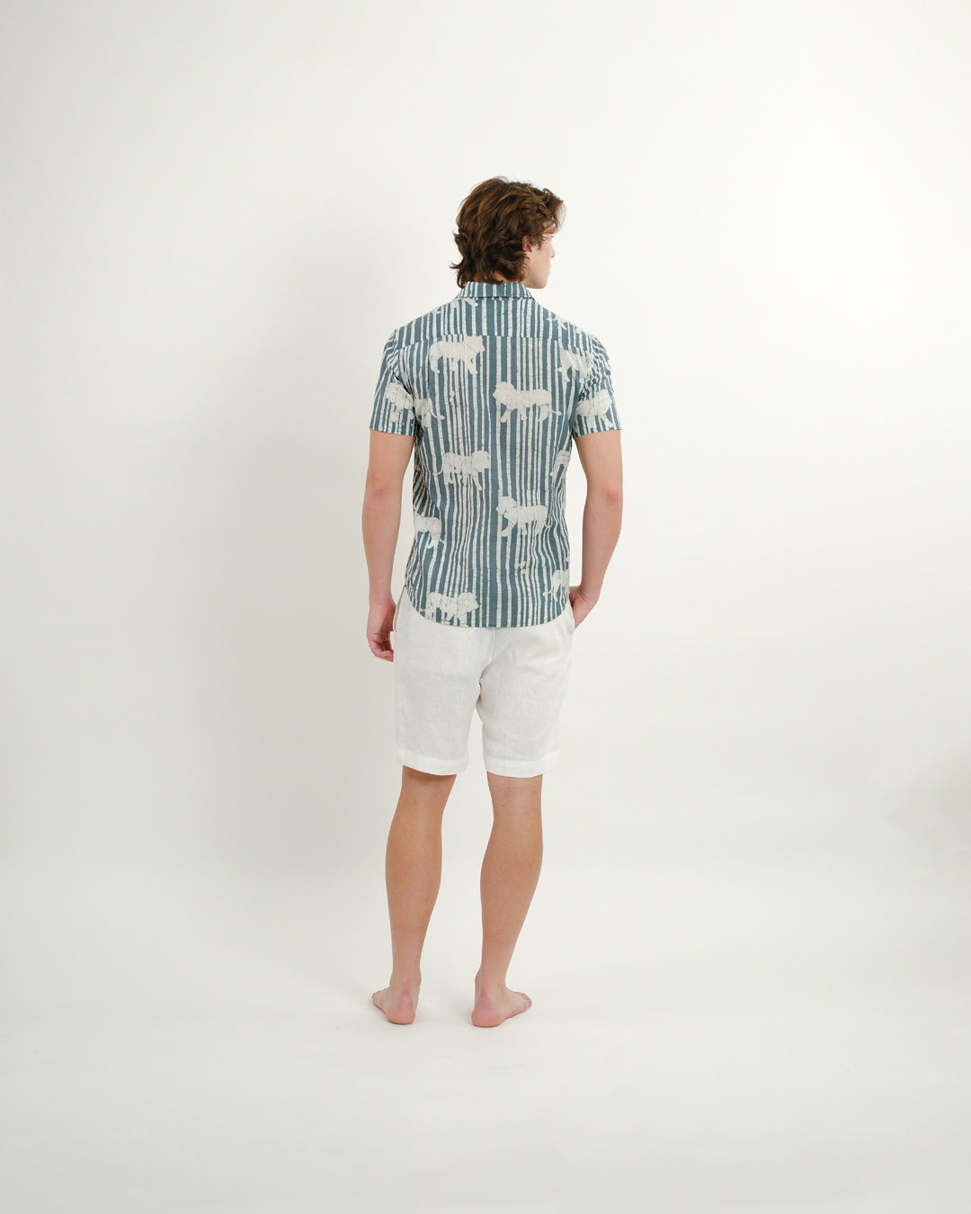 Sher Batik Embroidered Short Sleeve Shirt