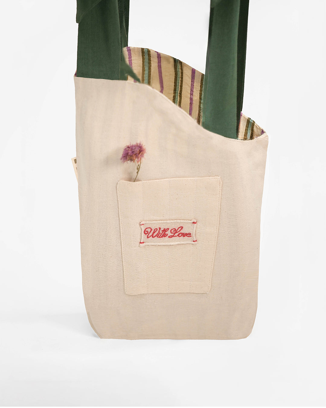 Reversible Bottle Green Bouquet Bag (S)