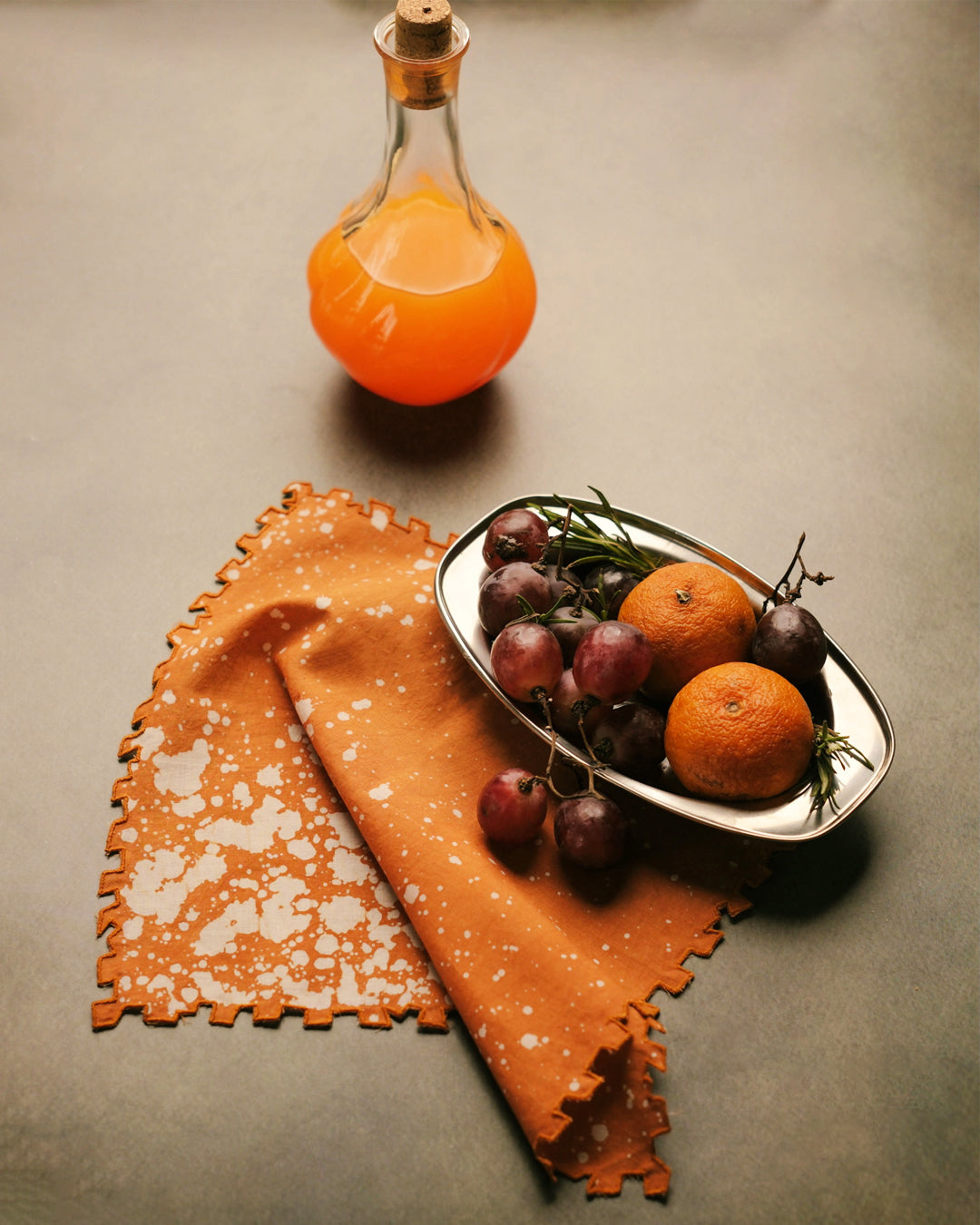 Set of 6 - Stipples Rust Cocktail Napkins