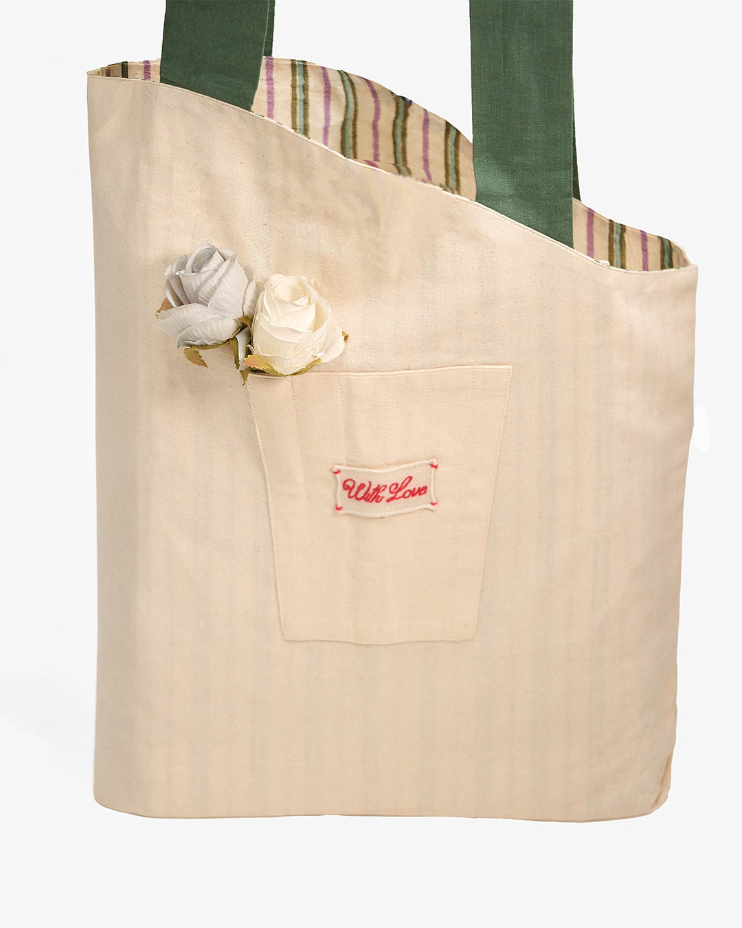 Reversible Bottle Green Bouquet Bag (L)