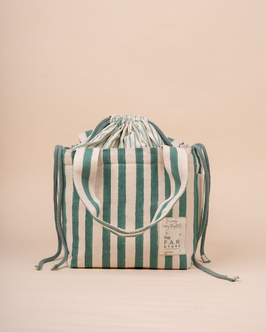 Green Striped Everyday Lunch Bag