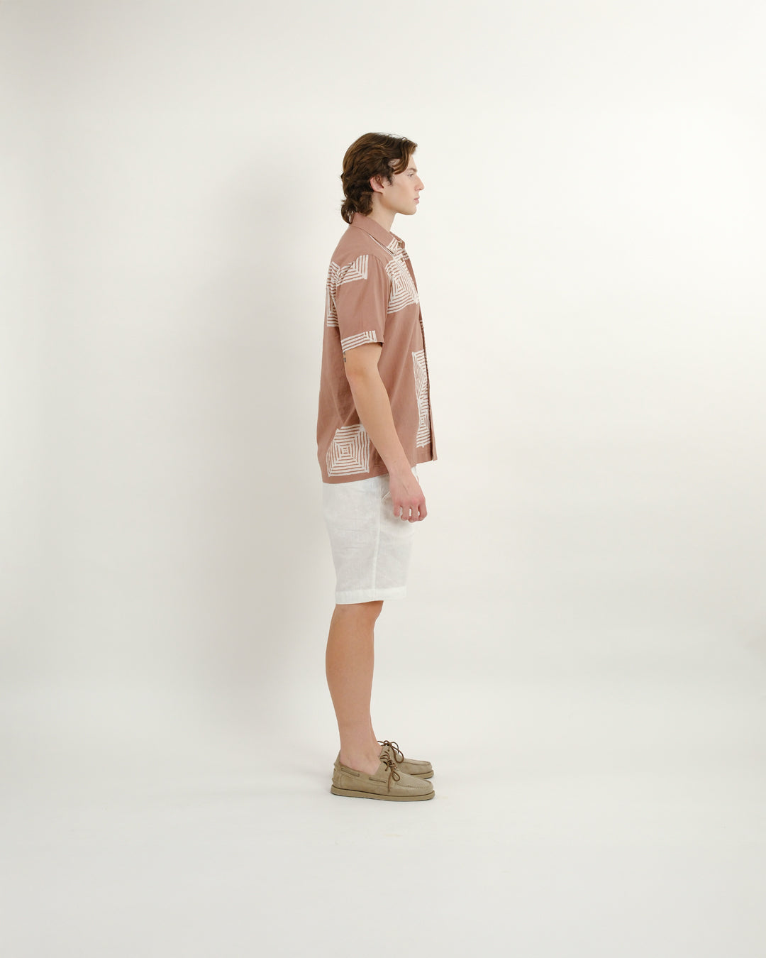 Maze Mauve Batik Short Sleeve Shirt