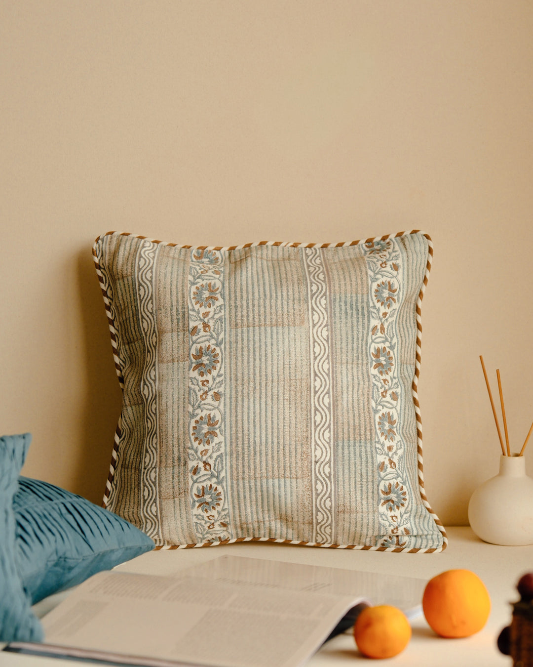 Timeless Neutrals - Floral Cushion Cover