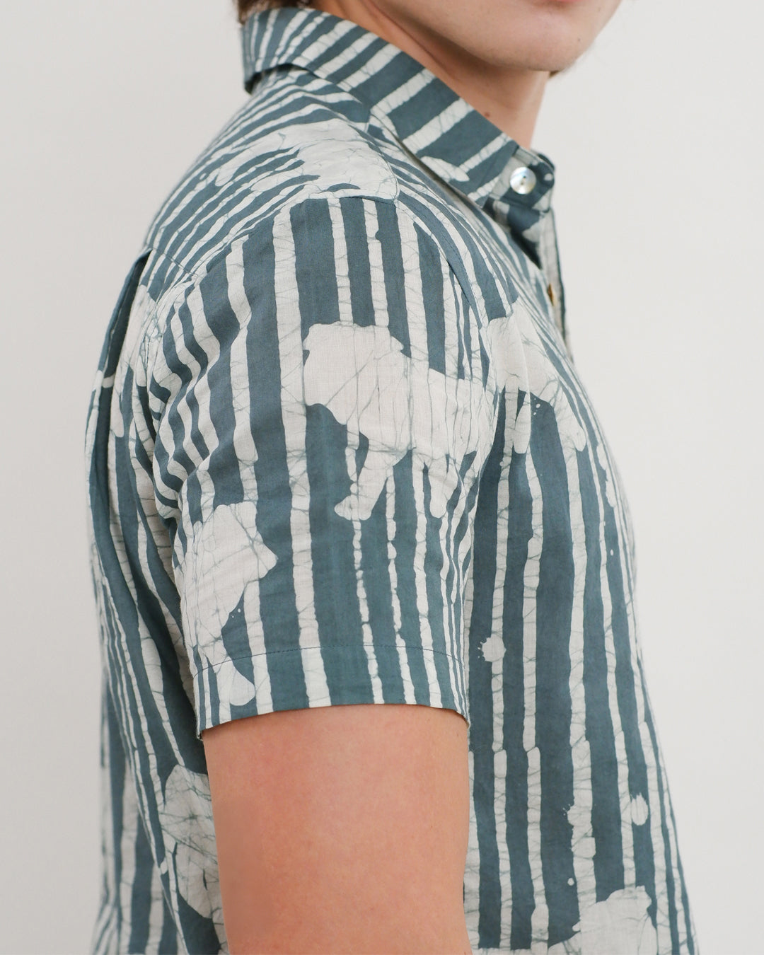 Sher Batik Embroidered Short Sleeve Shirt