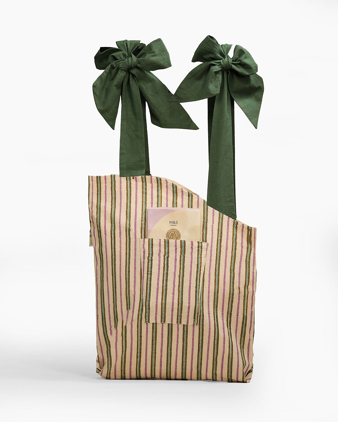 Reversible Bottle Green Bouquet Bag (L)