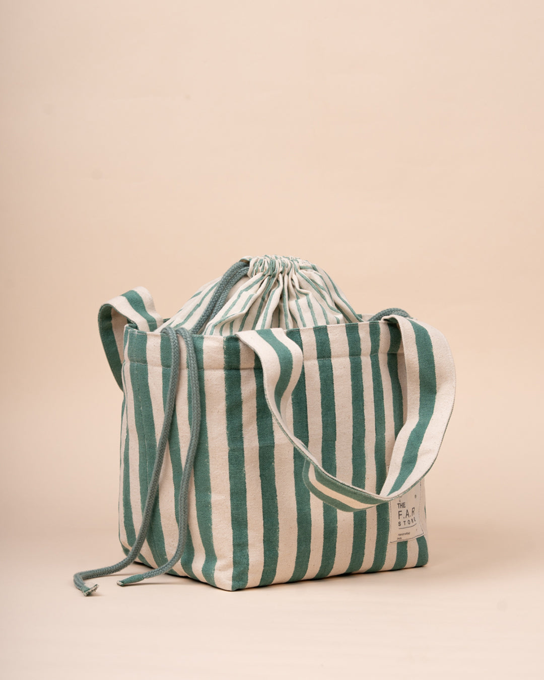 Green Striped Everyday Lunch Bag