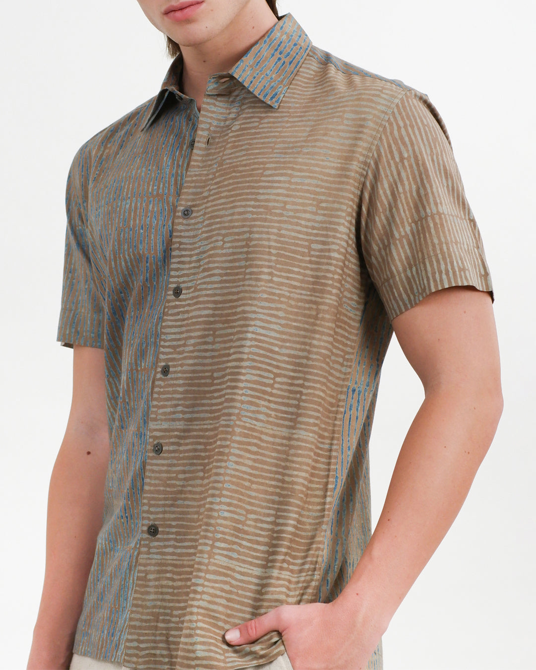 Inverse Reverse Ajrakh Short Sleeve Shirt