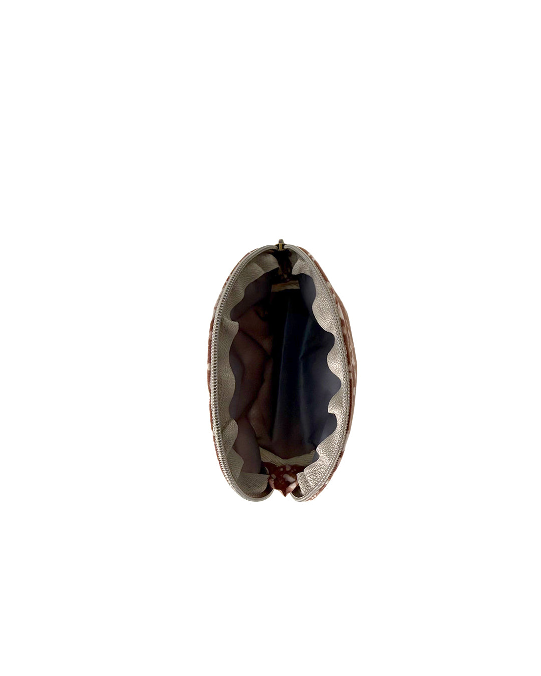 Mocha Mousse Stipples - Curved Coin Pouch