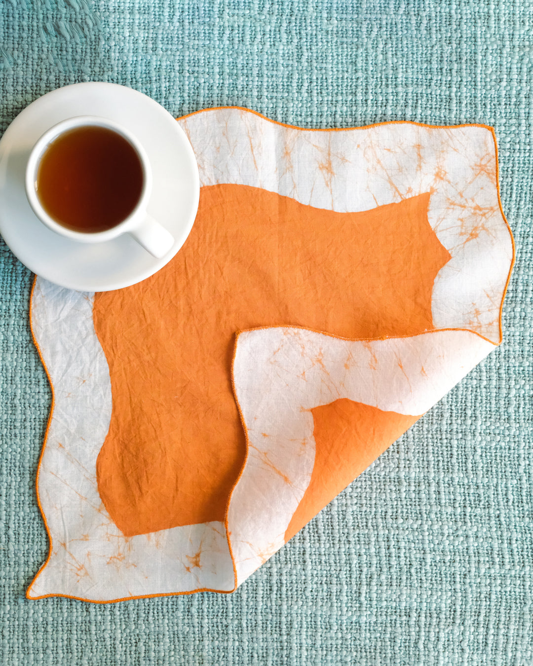 Set of 6 - Waves Rust Cocktail Napkins