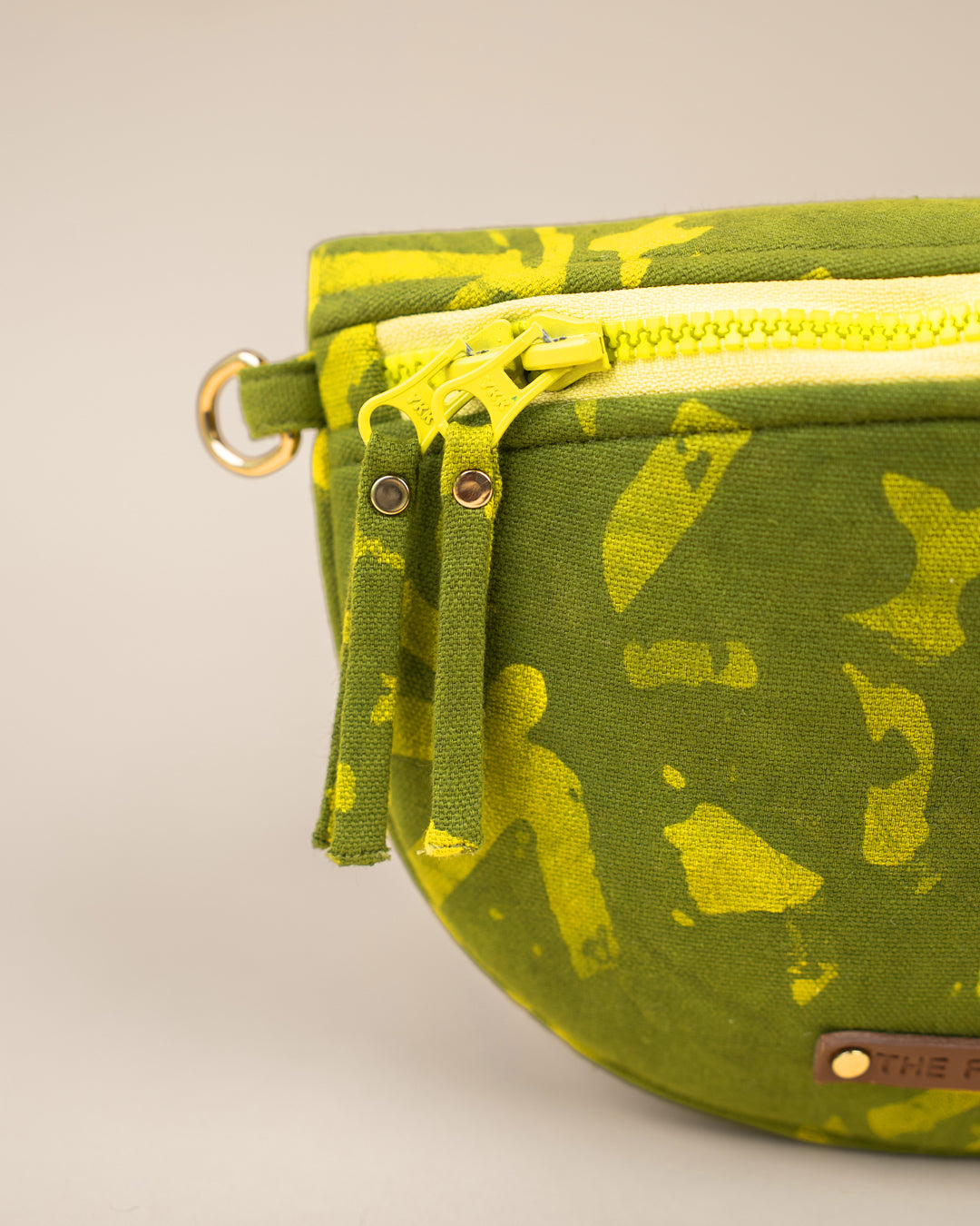Floro Green Abstract Angle Batik - Fanny Pack
