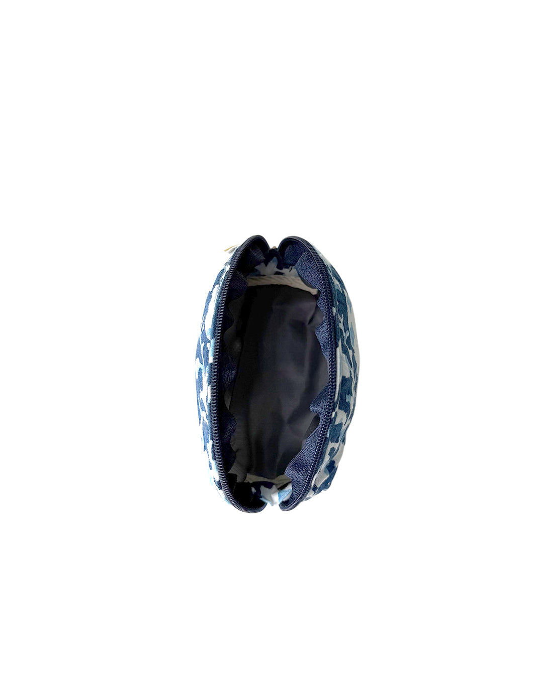 Botanical Bliss Blue - Curved Coin Pouch