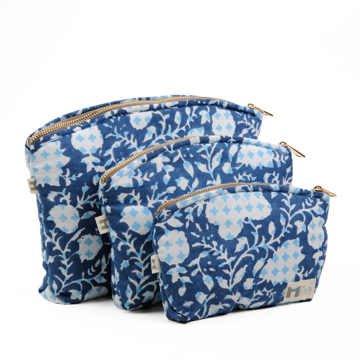 Utility Pouch - Botanical Bliss Blue (Set of 3)