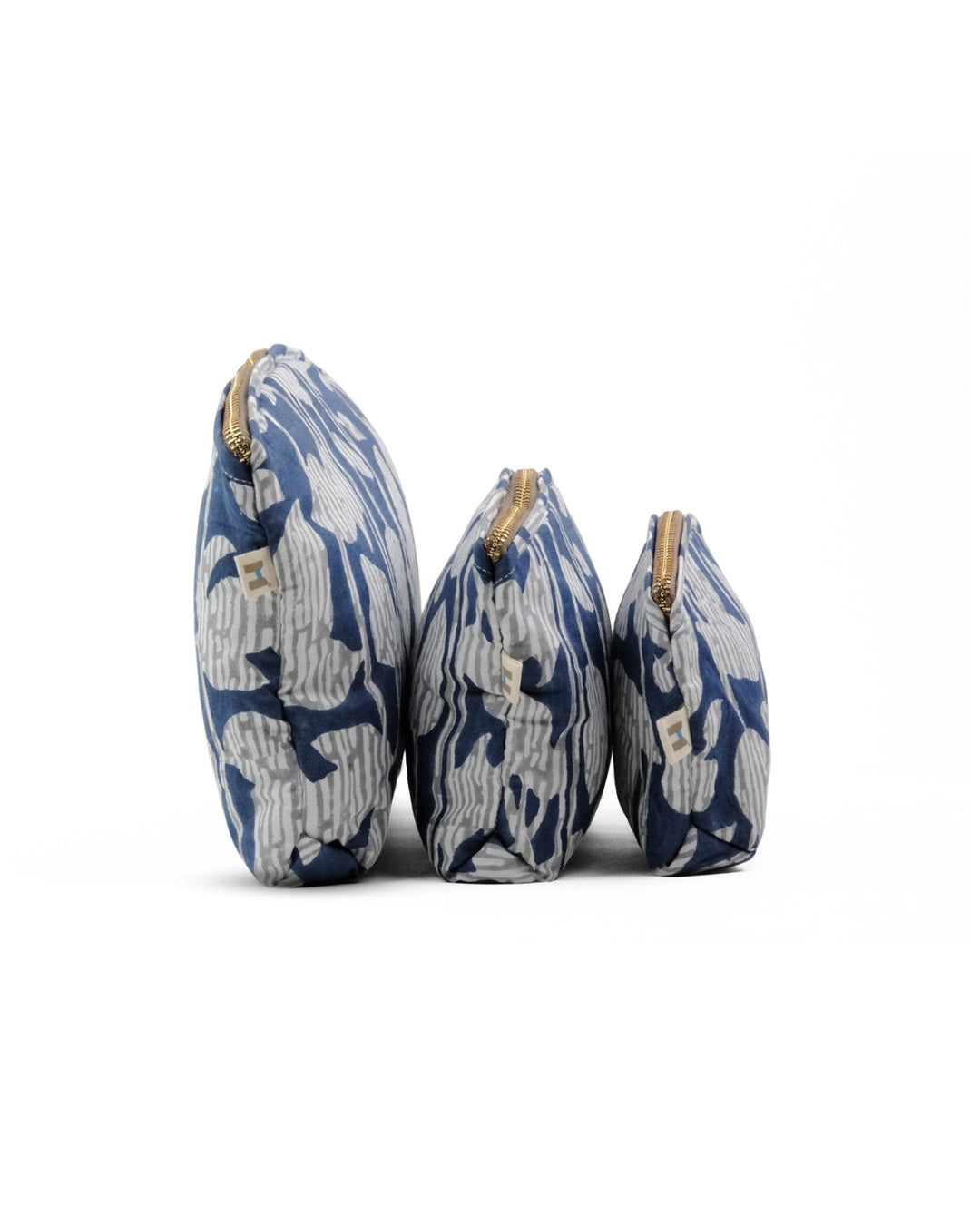 Set of 3 - Nature's Canvas Blue Utility Pouch