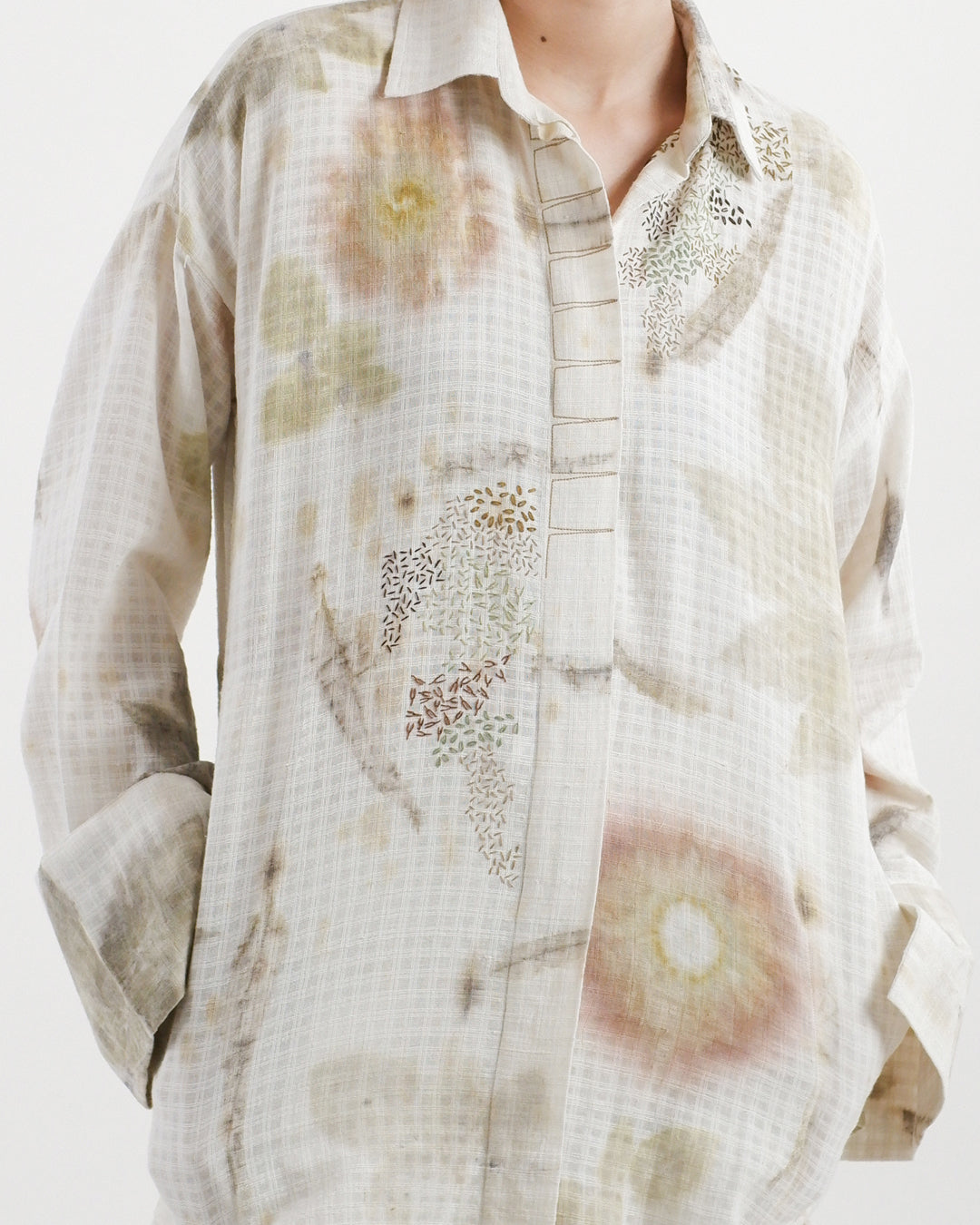 Botanical Print Hand Embroidered Co-ord Set