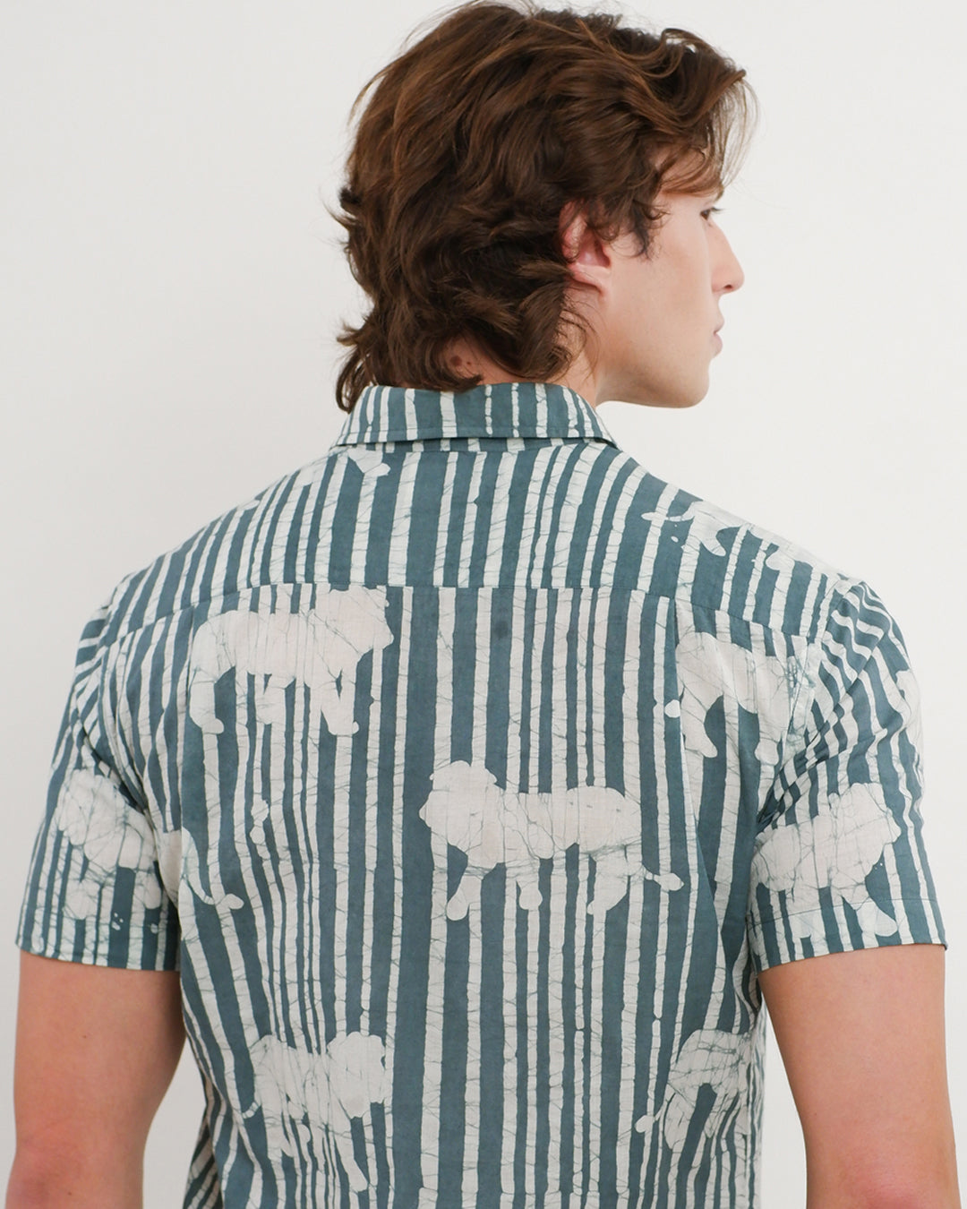 Sher Batik Embroidered Short Sleeve Shirt