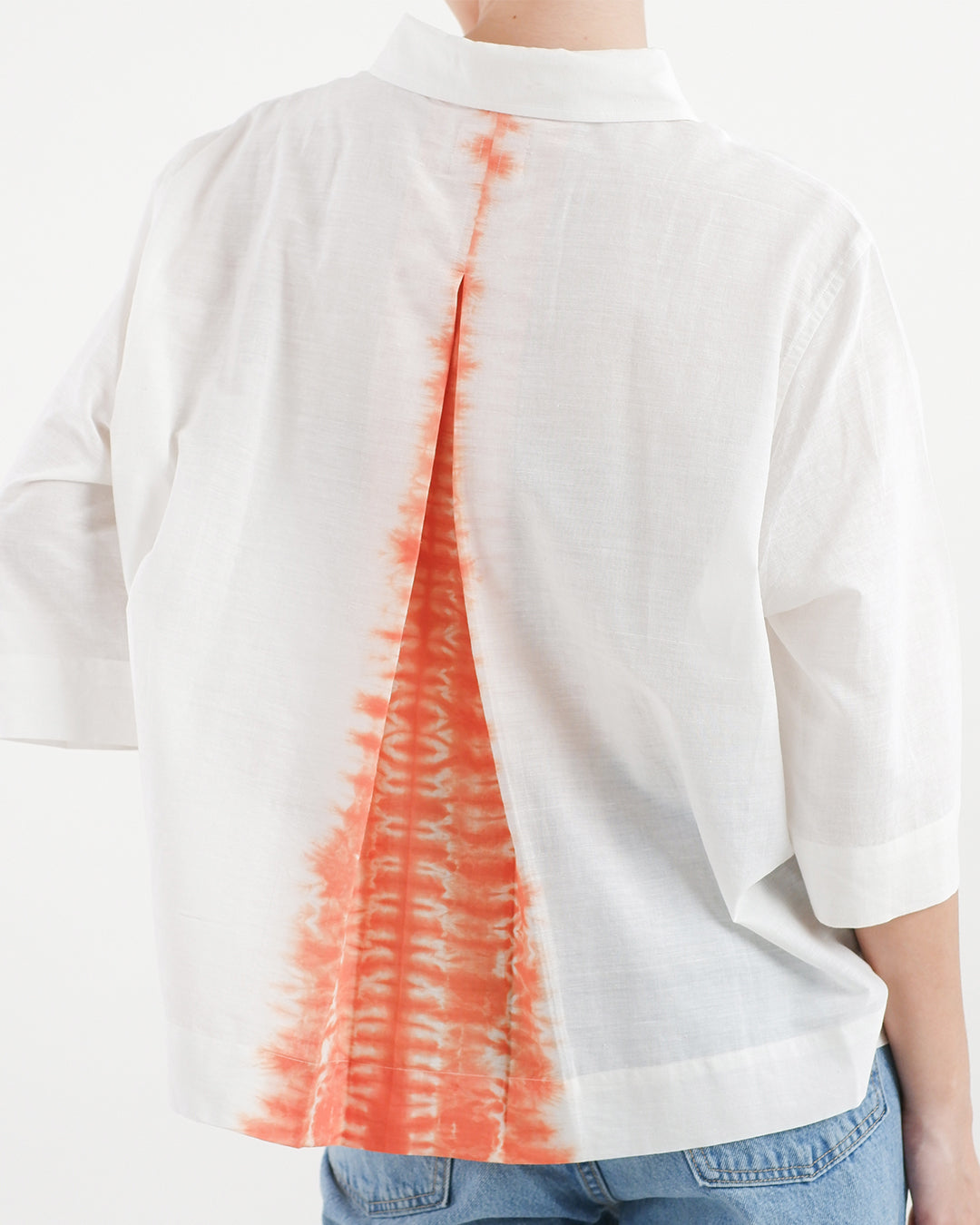Mitti Rust Shibori  Handloom Cotton Shirt