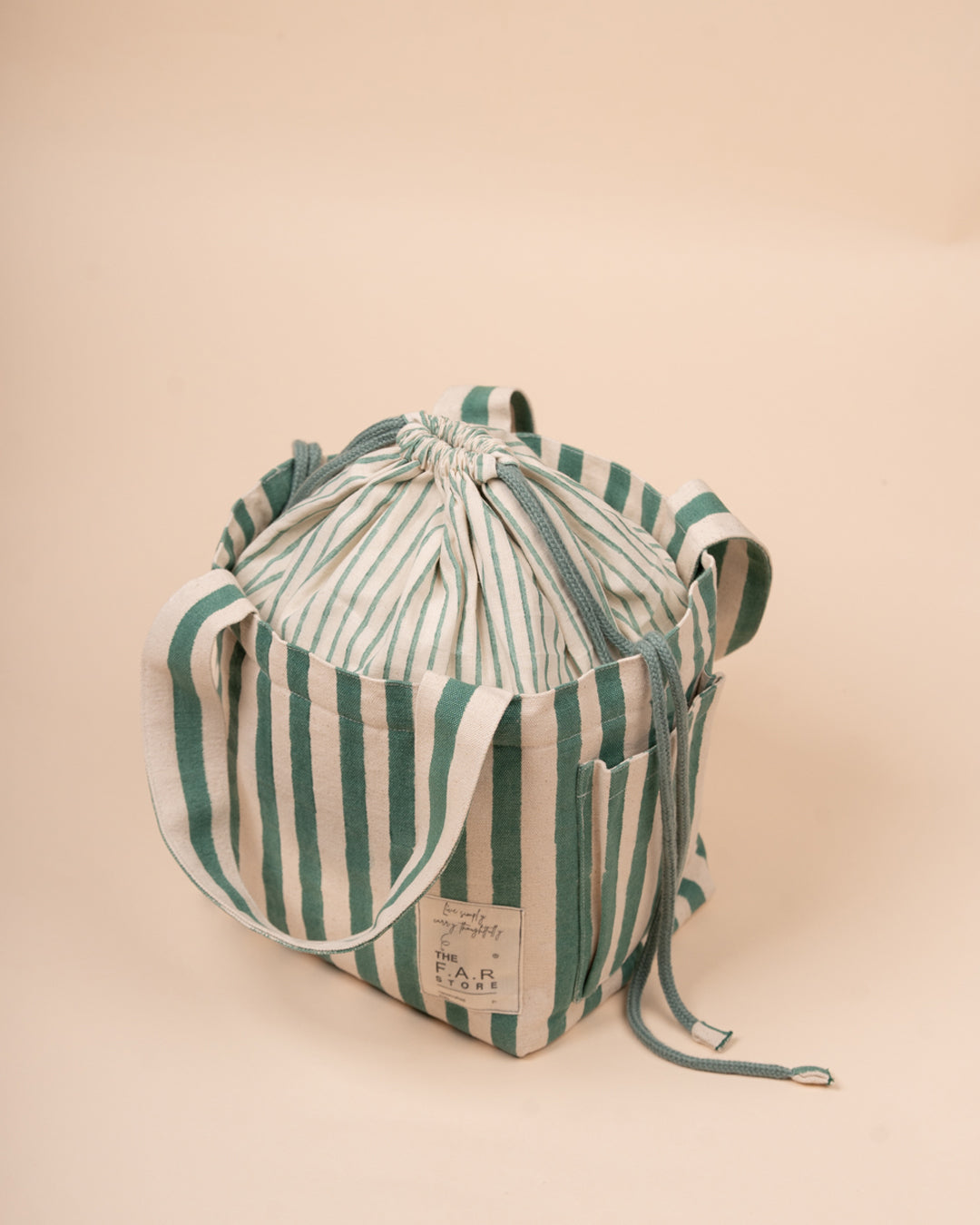 Green Striped Everyday Lunch Bag
