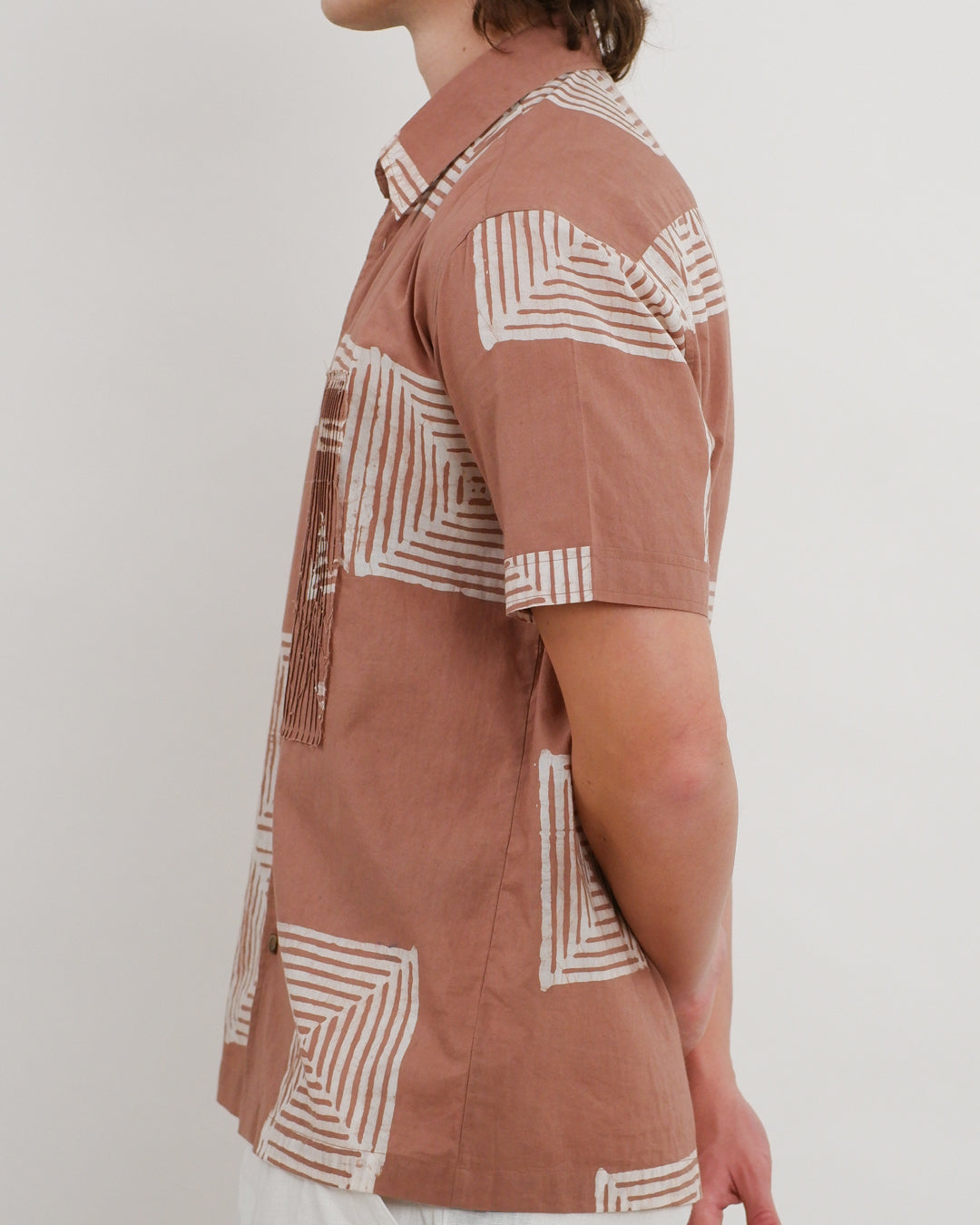 Maze Mauve Batik Short Sleeve Shirt