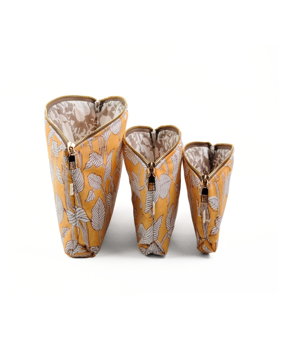 Set of 3 - Nature's Canvas Yellow Utility Pouch