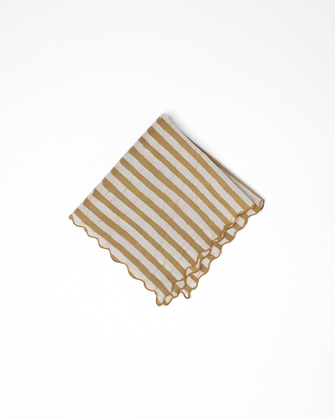 Set of 6 - Stripes Khaki Cocktail Napkins