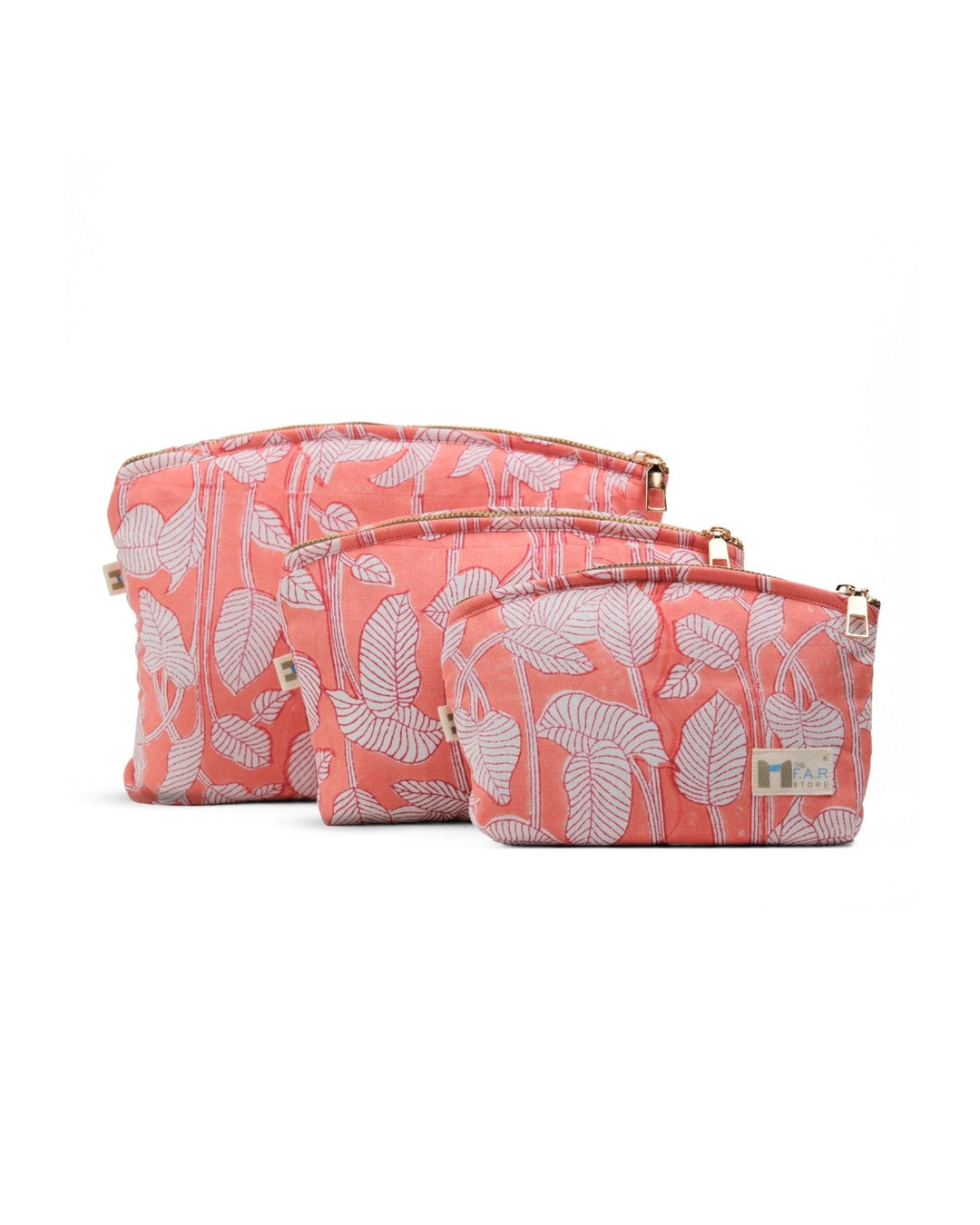 Set of 3 - Nature's Canvas Peach Utility Pouch