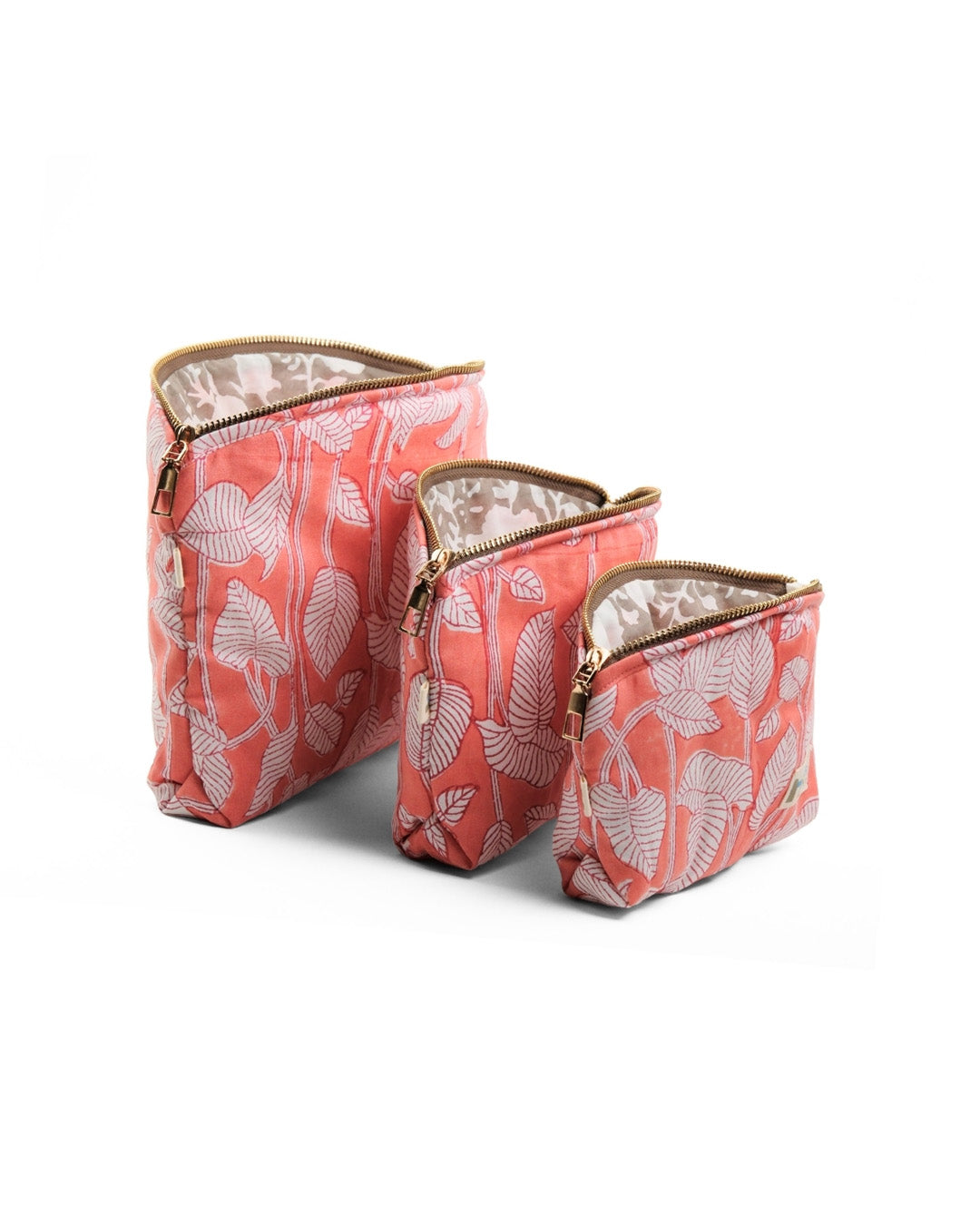 Set of 3 - Nature's Canvas Peach Utility Pouch