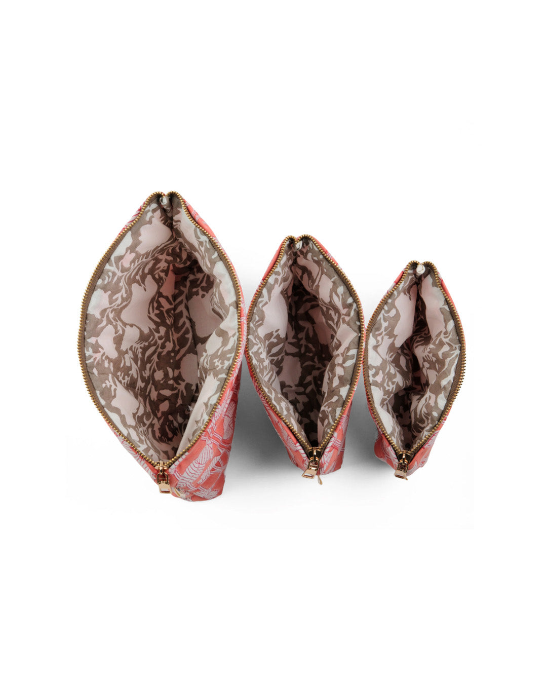 Set of 3 - Nature's Canvas Peach Utility Pouch