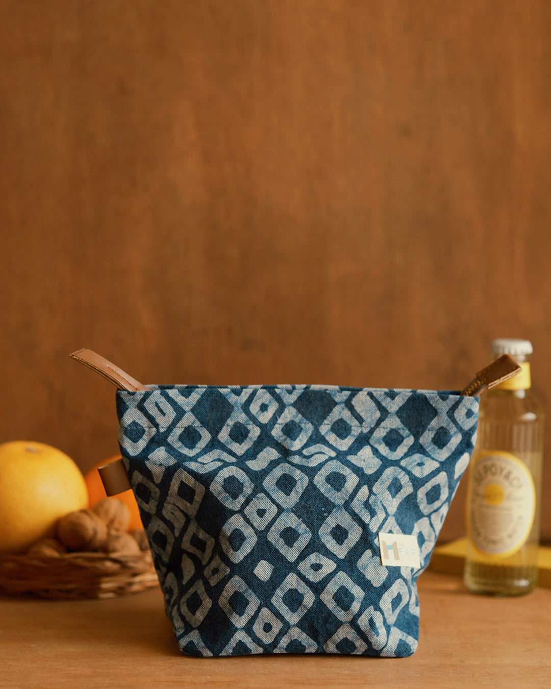 Denim Geometric - Travel Pouch (S)