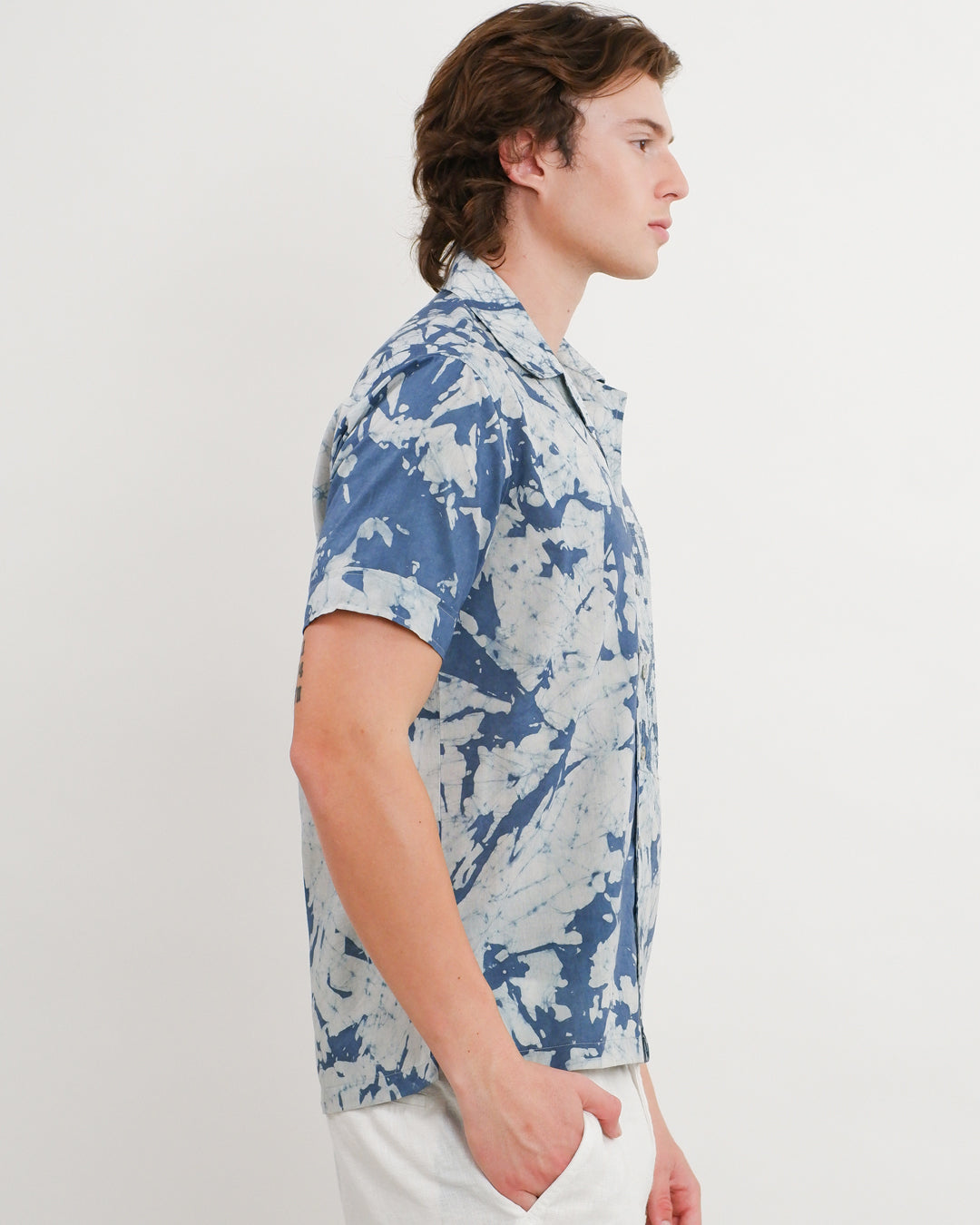 Indigo Wayfinder Batik Short Sleeve Shirt