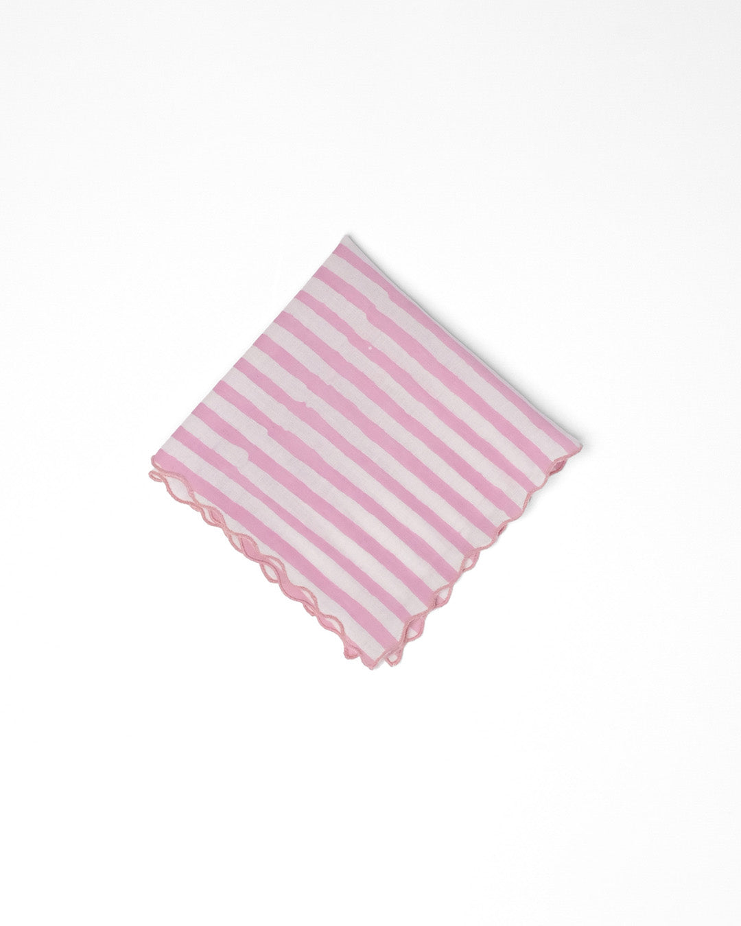 Set of 6 - Stripes Baby Pink Cocktail Napkins