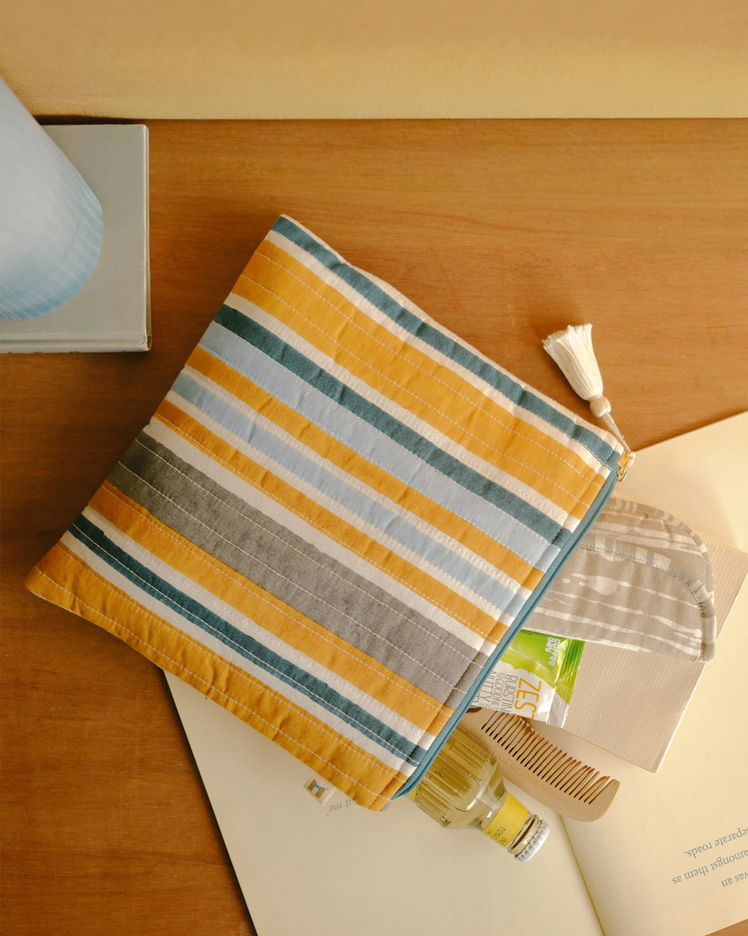 Barcode Yellow & Blue - Cable Pouch