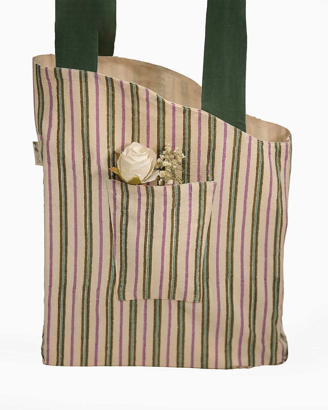 Reversible Bottle Green Bouquet Bag (L)