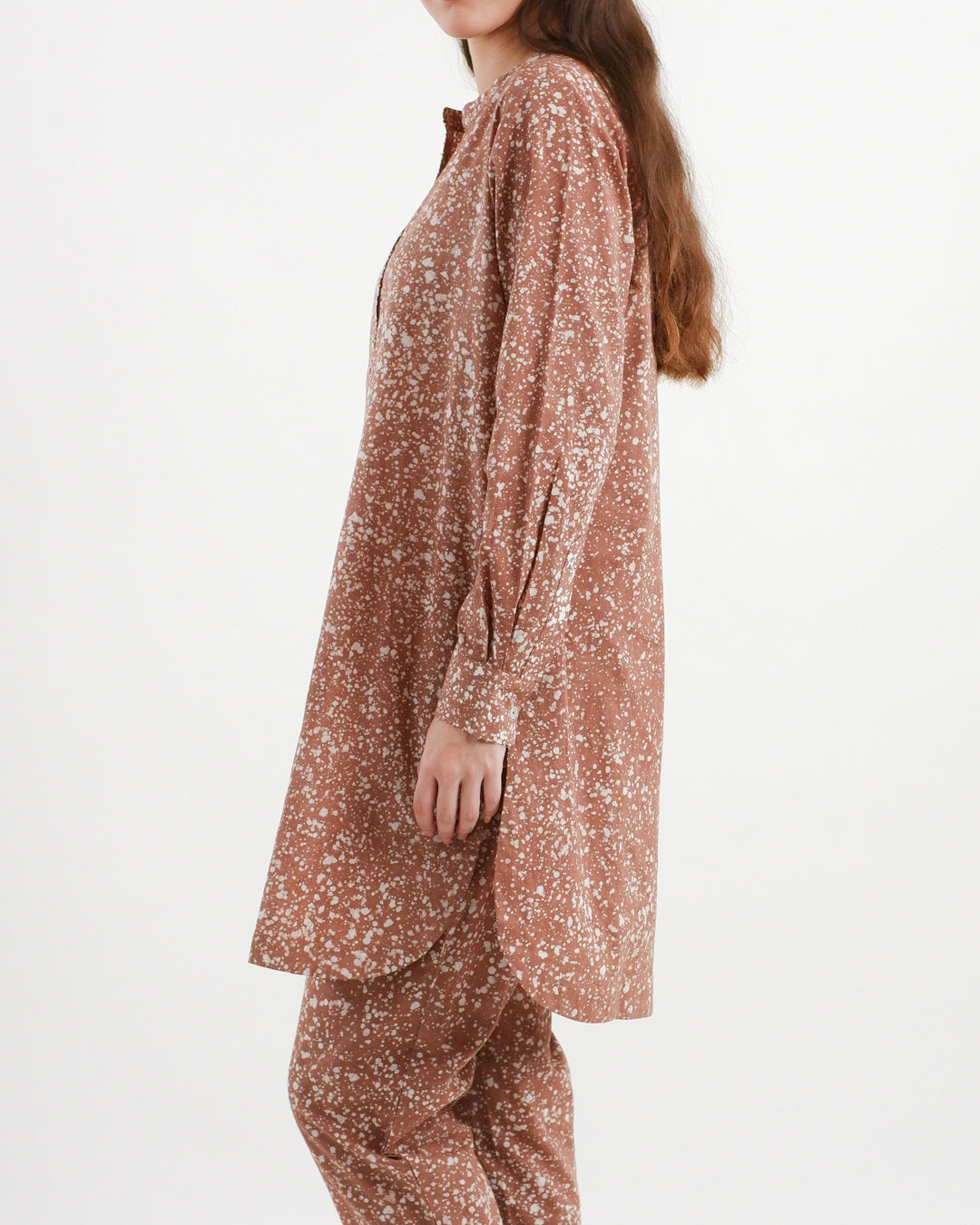 Dust Mauve Stipples Batik Co-ord Set