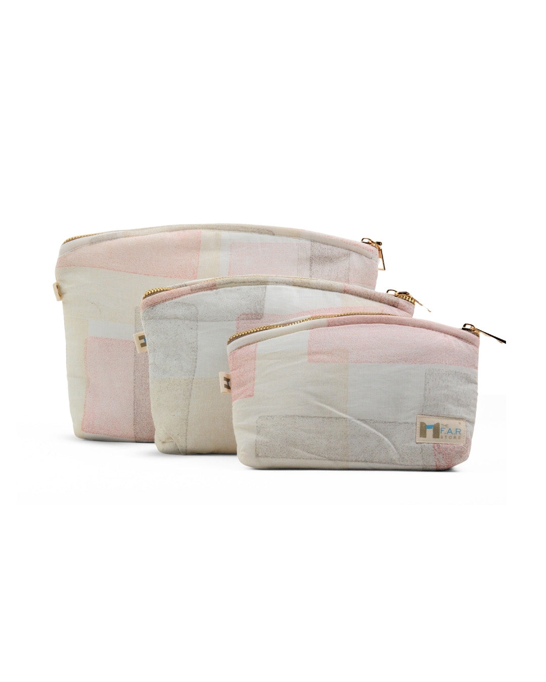 Set of 3 - Blockmetry Pink Utility Pouch