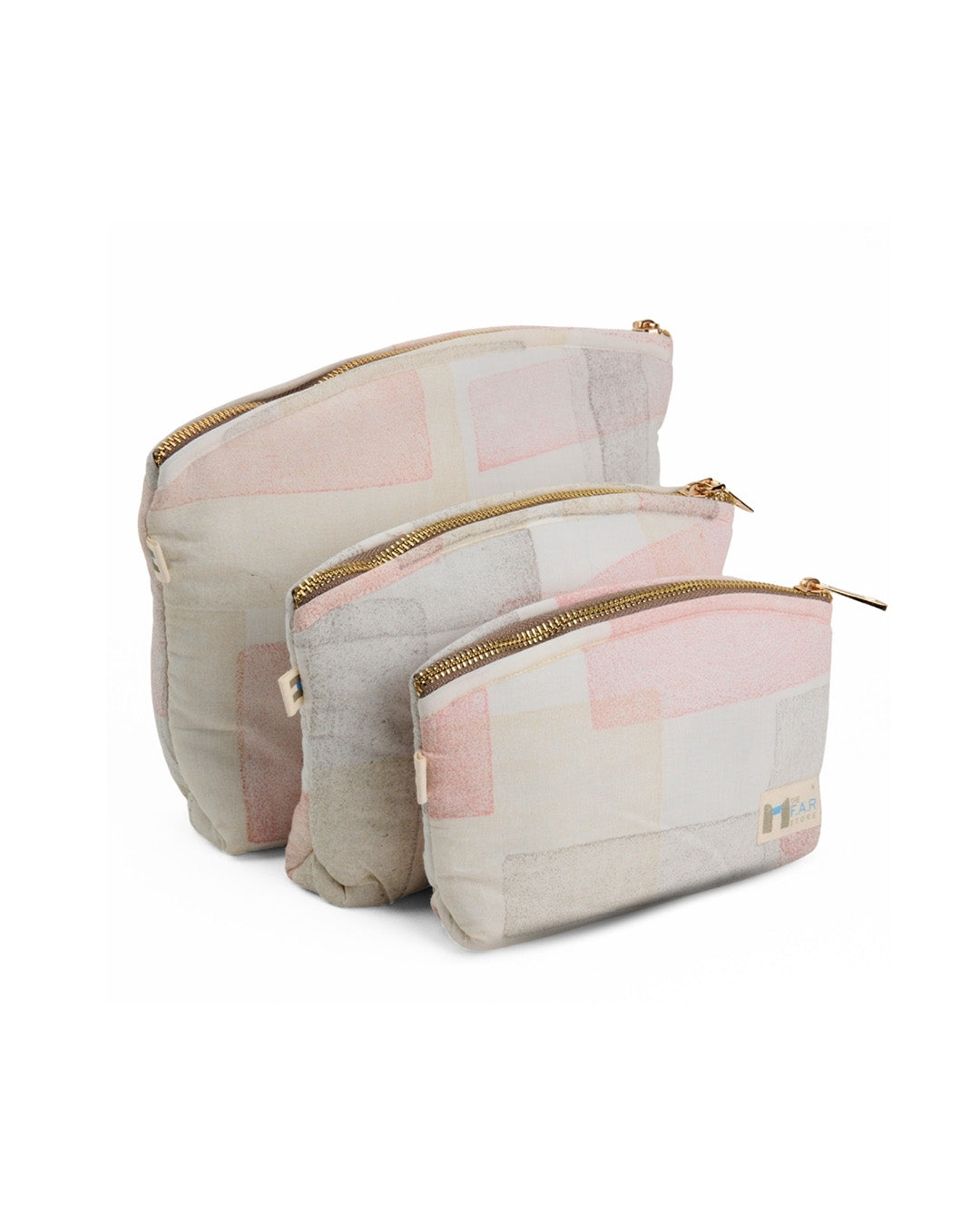 Set of 3 - Blockmetry Pink Utility Pouch