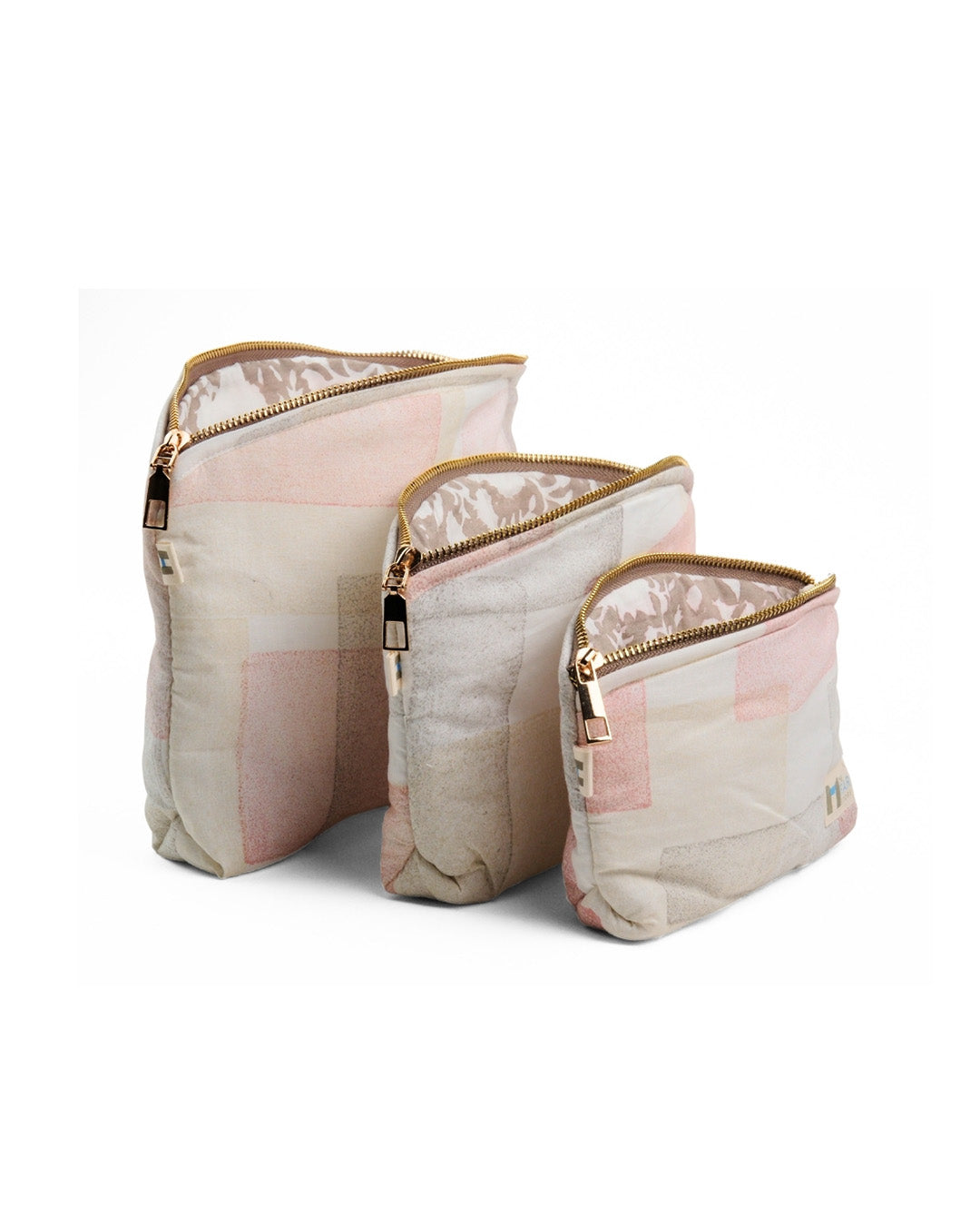 Set of 3 - Blockmetry Pink Utility Pouch