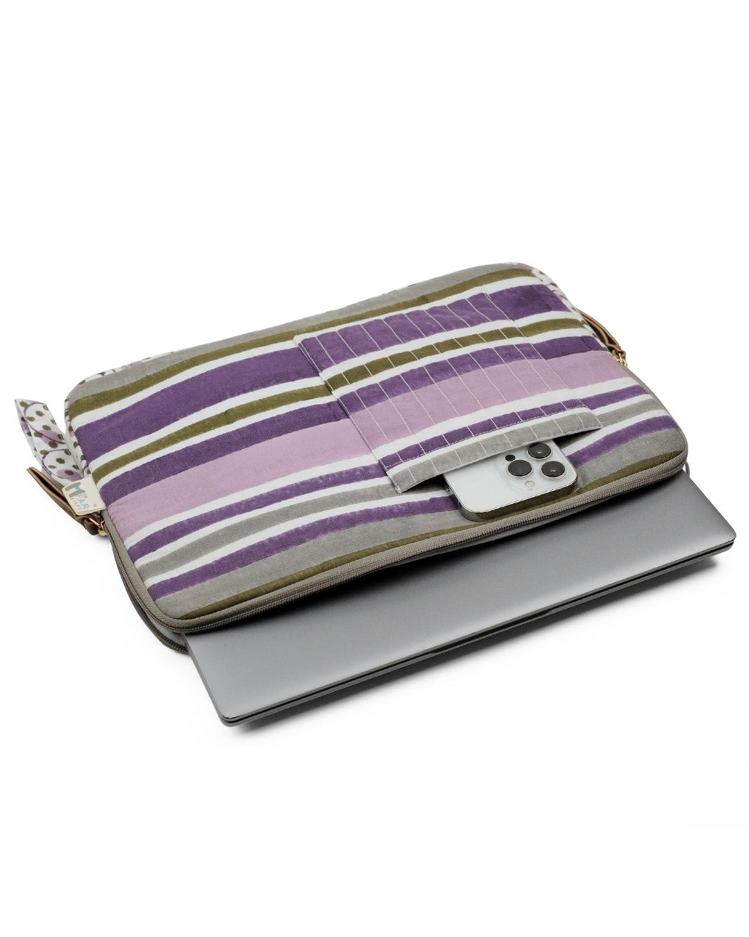 Barcode Purple Green - Laptop Sleeve