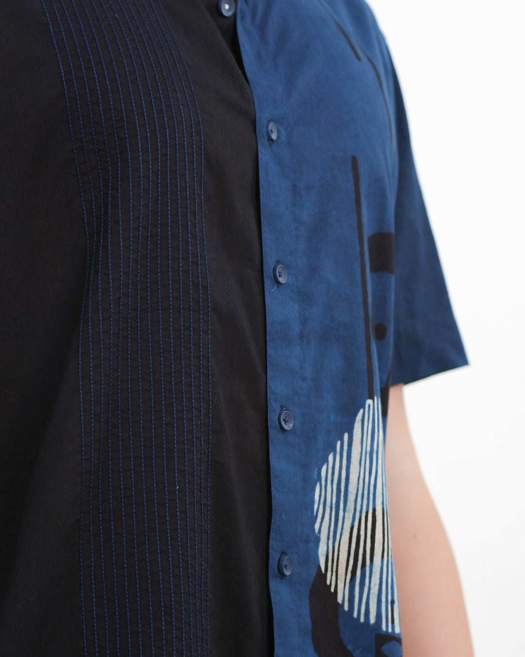 Black & Blue Ajrakh Short Sleeve Shirt