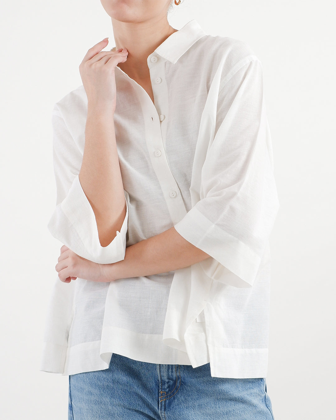 Mitti Rust Shibori  Handloom Cotton Shirt